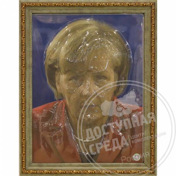 Портрет 3D Меркель А., тактильный